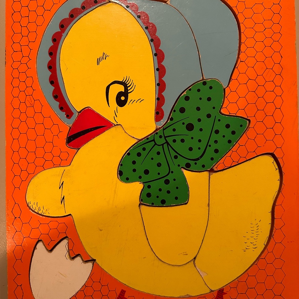 Lot of 11 Vintage Playskool Wooden Puzzles.